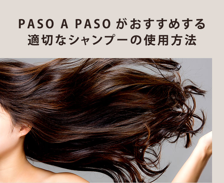 PASO A PASOがおすすめする適切なシャンプーの使用方法